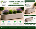 Jardinera Ovalada en Concreto 120x50x30 cm