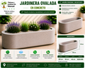 Jardinera Ovalada en Concreto 120x50x40 cm