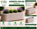 Jardinera Ovalada en Concreto 120x50x50 cm