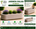 Jardinera Ovalada en Concreto 120x60x30 cm