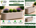 Jardinera Ovalada en Concreto 120x60x40 cm