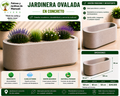 Jardinera Ovalada en Concreto 120x60x50 cm