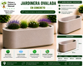 Jardinera Ovalada en Concreto 120x60x60 cm