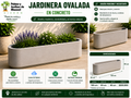 Jardinera Ovalada en Concreto 130x20x40 cm