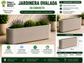 Jardinera Ovalada en Concreto 130x20x50 cm