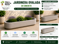 Jardinera Ovalada en Concreto 130x30x20 cm
