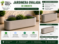 Jardinera Ovalada en Concreto 130x30x40 cm