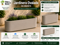Jardinera Ovalada en Concreto 130x30x60 cm