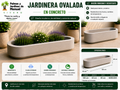 Jardinera Ovalada en Concreto 130x40x20 cm