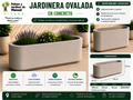 Jardinera Ovalada en Concreto 130x40x50 cm