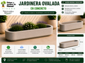 Jardinera Ovalada en Concreto 130x50x20 cm