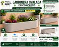 Jardinera Ovalada en Concreto 130x50x30 cm