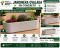 Jardinera Ovalada en Concreto 130x50x40 cm