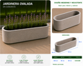 Jardinera Ovalada en Concreto 100x30x30 cm