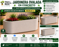 Jardinera Ovalada en Concreto 130x50x60 cm