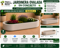 Jardinera Ovalada en Concreto 130x60x30 cm