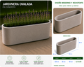 Jardinera Ovalada en Concreto 100x30x50 cm