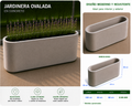 Jardinera Ovalada en Concreto 100x30x60 cm