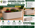 Jardinera Ovalada en Concreto 130x60x50 cm