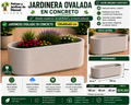 Jardinera Ovalada en Concreto 130x60x60 cm