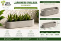 Jardinera Ovalada en Concreto 100x40x20 cm