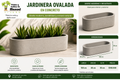 Jardinera Ovalada en Concreto 100x40x30 cm