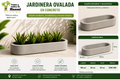 Jardinera Ovalada en Concreto 100x50x20 cm