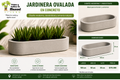 Jardinera Ovalada en Concreto 100x50x30 cm