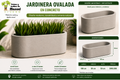 Jardinera Ovalada en Concreto 100x50x50 cm
