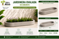 Jardinera Ovalada en Concreto 100x60x20 cm