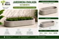 Jardinera Ovalada en Concreto 100x60x30 cm