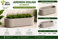 Jardinera Ovalada en Concreto 100x60x40 cm