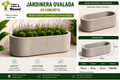 Jardinera Ovalada en Concreto 100x60x50 cm