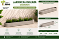 Jardinera Ovalada en Concreto 110x20x20 cm
