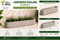 Jardinera Ovalada en Concreto 110x20x30 cm