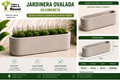 Jardinera Ovalada en Concreto 110x20x40 cm