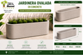 Jardinera Ovalada en Concreto 110x20x60 cm