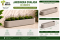Jardinera Ovalada en Concreto 110x30x30 cm
