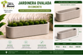 Jardinera Ovalada en Concreto 110x30x40 cm