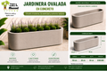 Jardinera Ovalada en Concreto 110x30x50 cm