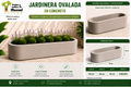 Jardinera Ovalada en Concreto 110x40x30 cm