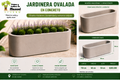 Jardinera Ovalada en Concreto 110x40x50 cm
