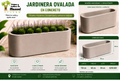 Jardinera Ovalada en Concreto 110x40x60 cm