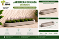 Jardinera Ovalada en Concreto 110x50x20 cm
