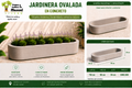 Jardinera Ovalada en Concreto 110x50x30 cm