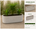 Jardinera Ovalada en Concreto 70x20x30 cm