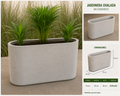 Jardinera Ovalada en Concreto 70x20x50 cm