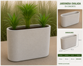 Jardinera Ovalada en Concreto 70x20x60 cm