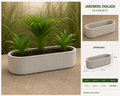 Jardinera Ovalada en Concreto 70x30x20 cm