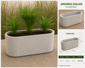 Jardinera Ovalada en Concreto 70x30x30 cm
